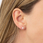 Elements Gold Pearl Stud Earrings