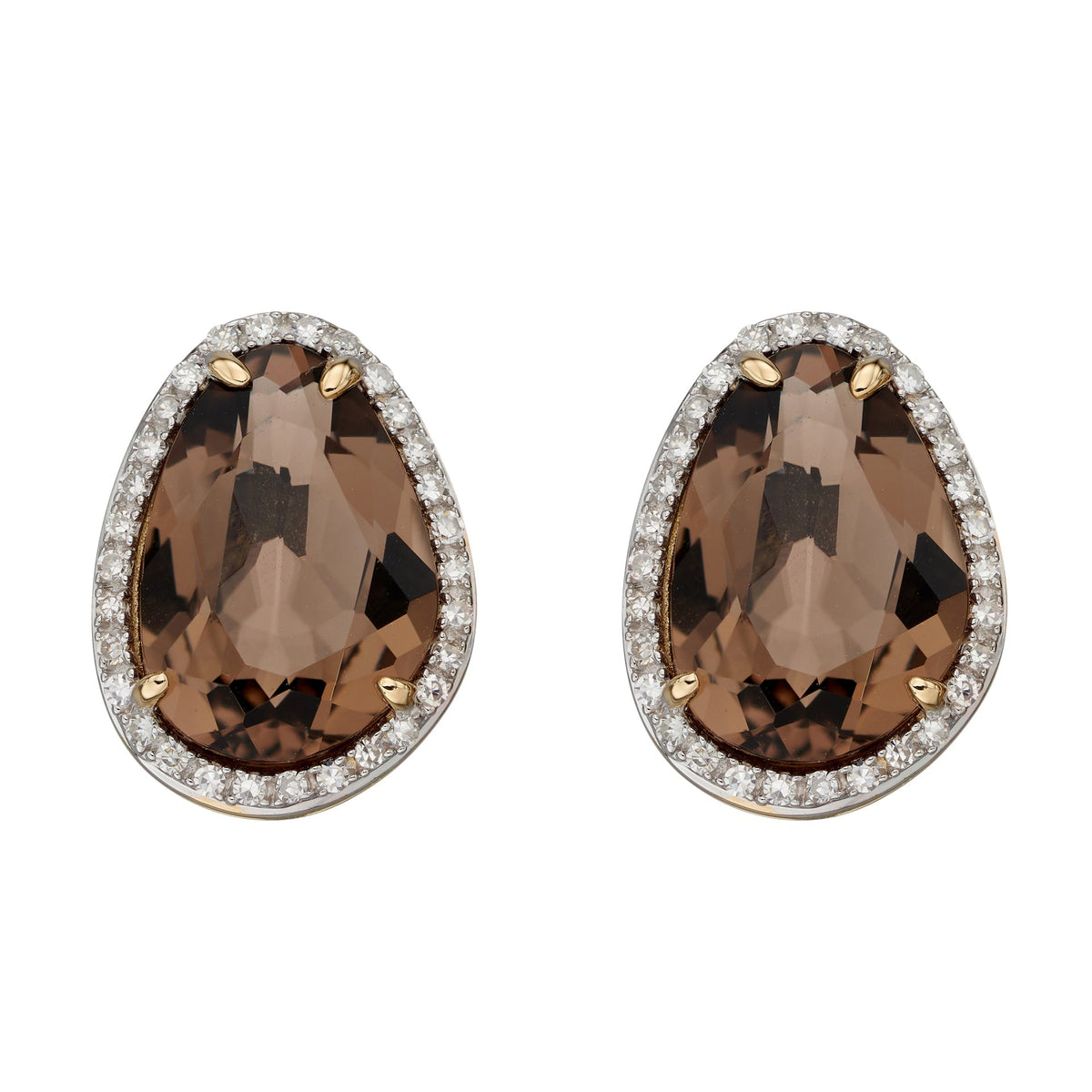 Elements Gold Irregular Shaped Semi-Precious Stone Stud Earrings
