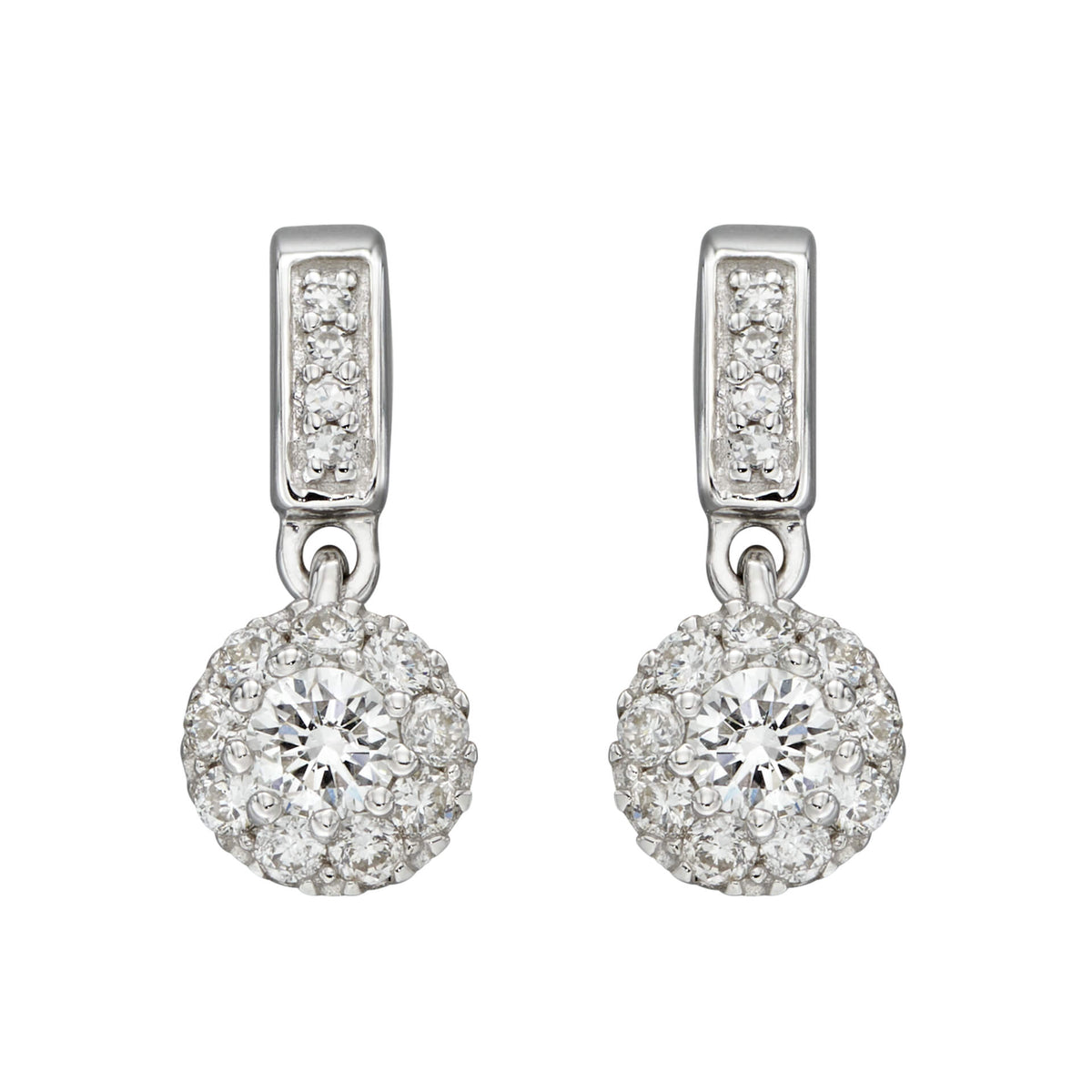 Elements Gold Small Diamond Cluster Earrings