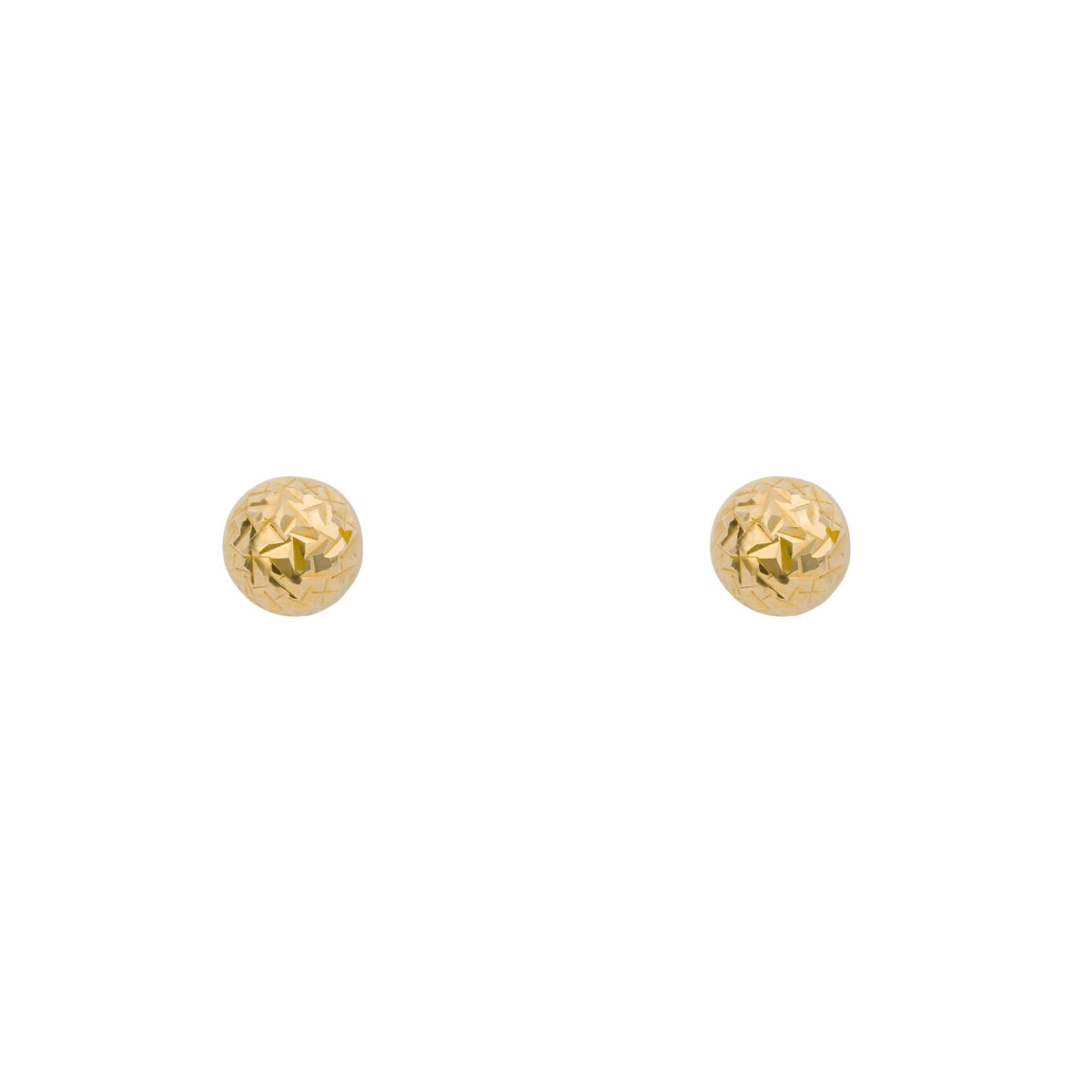 Elements Gold Small Textured Ball Stud Earrings