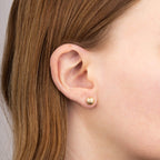 Elements Gold Textured Ball Stud Earrings