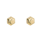 Elements Gold Hexagon Stud Earrings