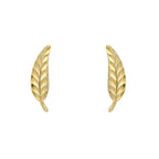 Elements Gold Feather Stud Earrings