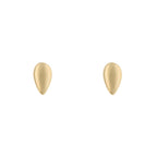 Elements Gold Plain Teardrop Stud Earrings