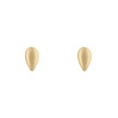 Elements Gold Plain Teardrop Stud Earrings