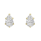 Elements Gold Pear Cut Stud Earrings
