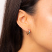 Elements Gold Amalfi Three Colour Twist Hoop Earrings