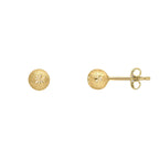 Elements Gold Starburst Detail Ball Stud Earrings