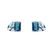 Elements Gold Toi et Moi Blue Topaz Stud Earrings