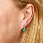 Elements Gold Toi et Moi Amethyst and Onyx Drop Earrings
