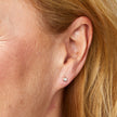 Elements Gold Rounded Bezel Diamond Stud Earrings