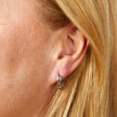 Elements Gold Elongated Topaz Half Hoop Earrings