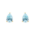 Elements Gold Pear Fancy Cut Topaz Stud Earrings