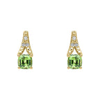 Elements Gold Rose Cut Sapphire and Diamond Drop Earrings