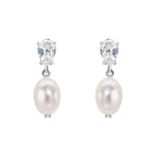 Elements Gold Baroque Pearl and Topaz Drop Earrings