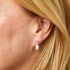 Elements Gold Baroque Pearl and Topaz Drop Earrings