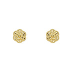 Elements Gold English Rose Stud Earrings