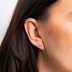 Elements Gold Rope Bow Stud Earrings