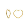 Pendientes de aro Elements Gold Corazón Abierto