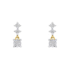 Elements Gold Diamond Trilogy Drop Earrings