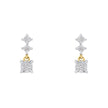 Elements Gold Diamond Trilogy Drop Earrings