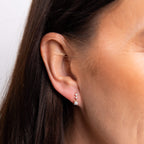Elements Gold Diamond Trilogy Drop Earrings