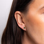 Elements Gold Ornate Sapphire Stud Earrings