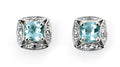 Elements Gold Semi-Precious Earrings with Diamond Surround