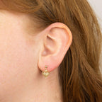 Elements Gold Caged Heart Drop Earrings