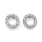 Elements Gold Open Circle Earrings with Diamonds
