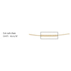 Elements Gold 1mm Diamond Cut Curb Chain 46cm