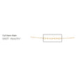 Elements Gold 0.8mm Cut Trace Chain 45cm