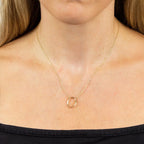 Elements Gold Twist Open Oval Necklace
