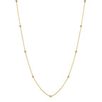 Elements Gold Fine Ball Station Chain Necklace