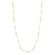 Elements Gold Trace Chain Station Necklace with Freshwater Pearls