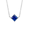 Elements Gold Princess Cut Necklace with Lab Created Precious Stones