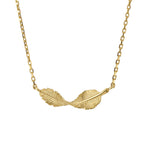 Elements Gold Twist Leaf Necklace