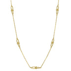 Elements Gold U Shape Link Station Necklace