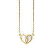 Elements Gold Heart Necklace with Mother of Pearl