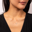 Elements Gold Heart Necklace with Mother of Pearl