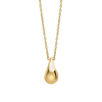 Elements Gold Plain Teardrop Necklace