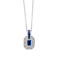 Elements Gold Sapphire Channel and Diamond Necklace