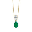 Elements Gold Toi et Moi Amethyst and Onyx Drop Necklace