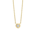 Elements Gold Rounded Bezel Diamond Necklace