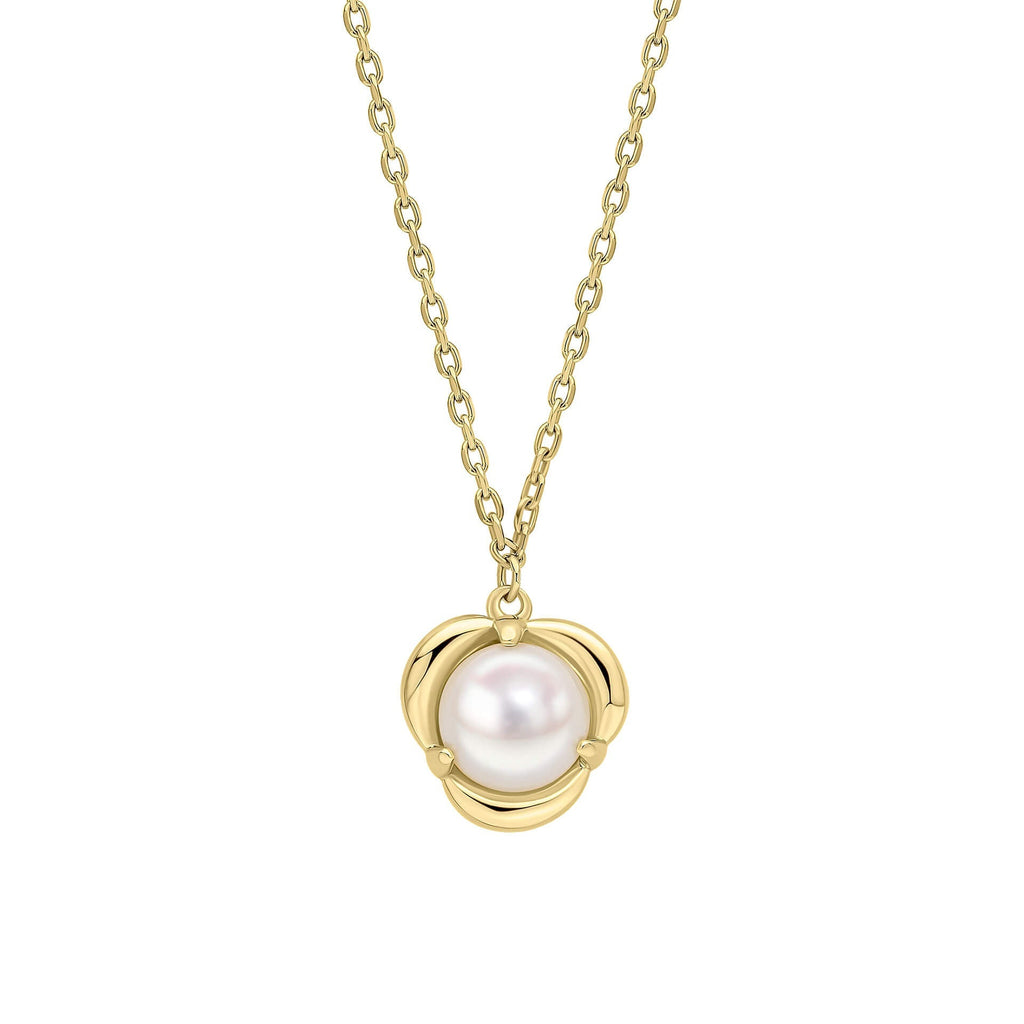 Collier Elements Gold Petal serti d'une perle