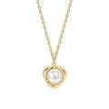 Collier Elements Gold Petal serti d'une perle