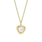 Collier Elements Gold Petal serti d'une perle