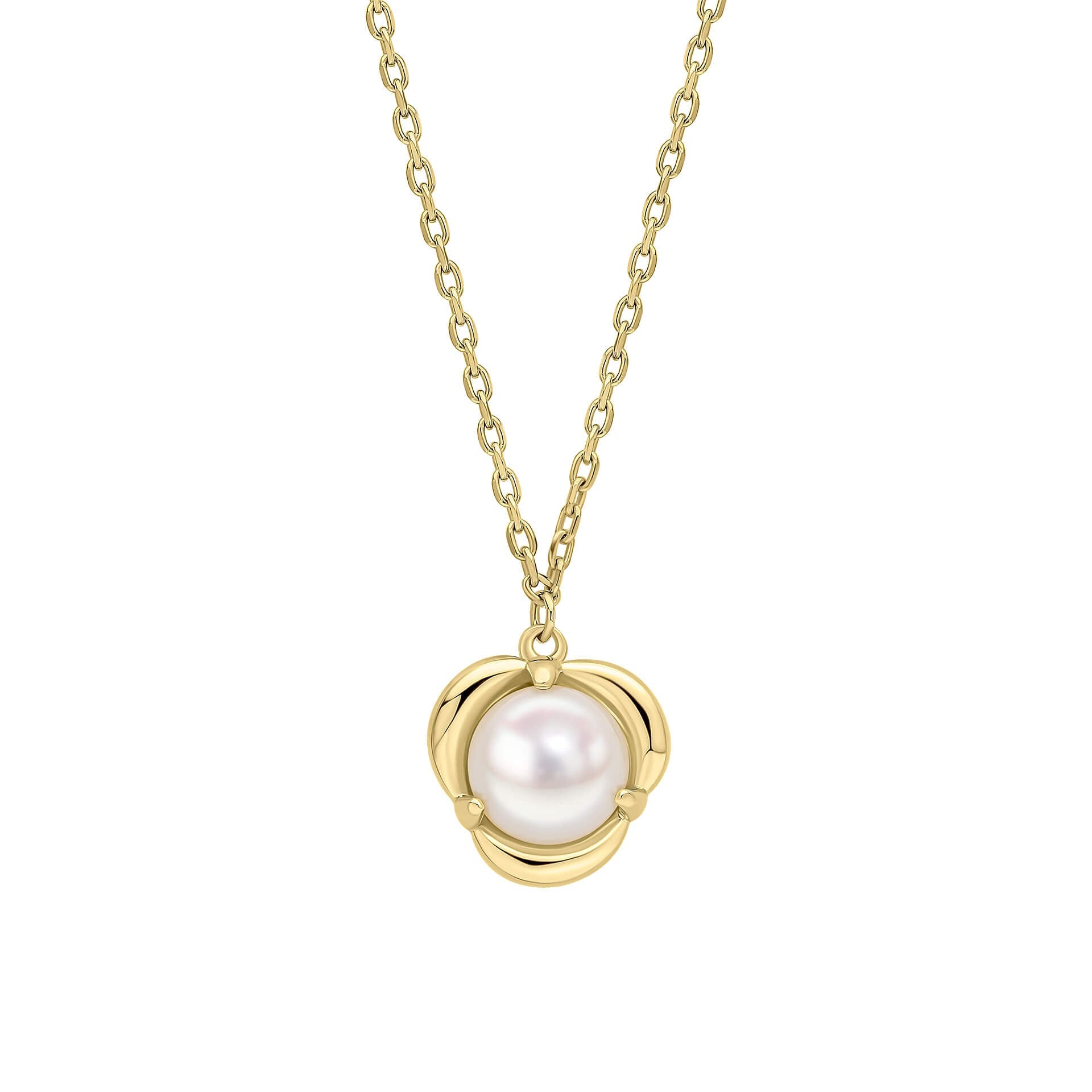 Collier Elements Gold Petal serti d'une perle