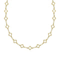 Elements Gold Quatrefoil Station Necklace