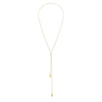 Elements Gold Organic Teardrop Lariat Necklace